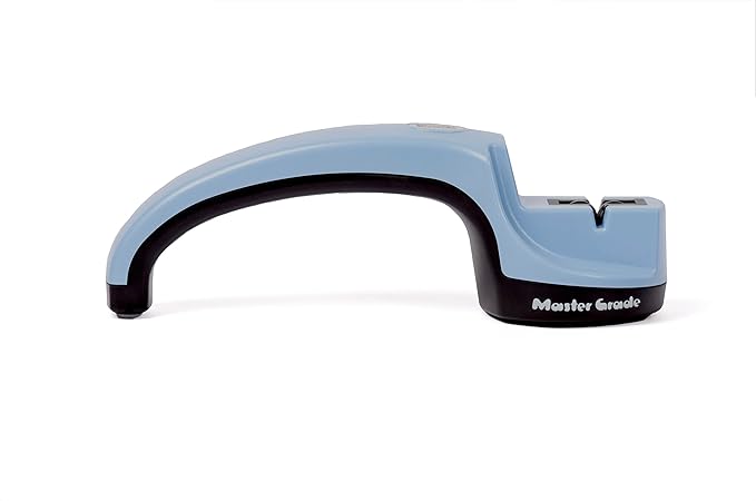 Heavy Duty Tungsten Manual Knife Sharpener, Knife Sharpeners for Kitchen Knives (Blue)