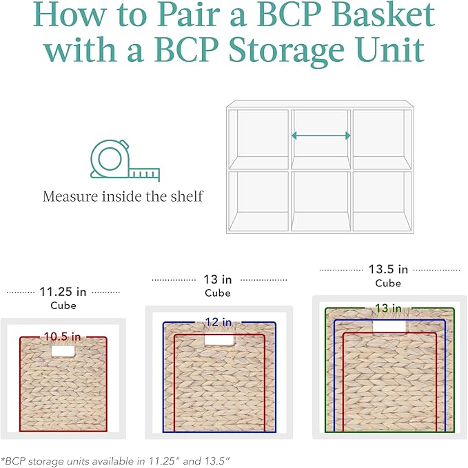 Best Choice Products 13x13in Pack of 5 Cube Storage Baskets, Water Hyacinth Multipurpose Collapsible Organizers, Handwoven Laundry Totes for Laundry, Living Room, Kids Room & Nursery - Gray