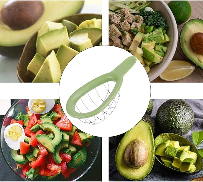 Avocado Cuber Tool, Stainless Steel Avocado Slicer Cutter Salad Tools Kitchen Gadget