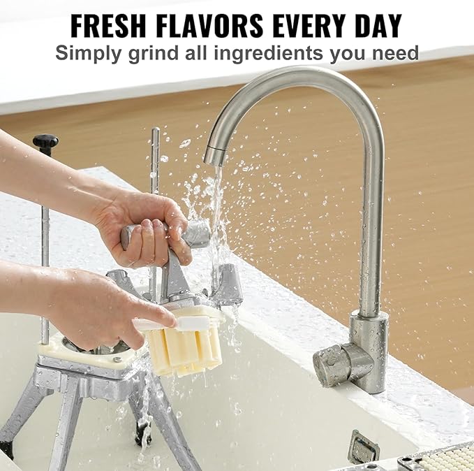 VEVOR Commercial Vegetable Fruit Chopper, Stainless Steel French Fry Cutter w/ 4 Blades 1/4" 3/8" 1/2", Vegetable Chopper Dicer w/Stainless Bowl, Heavy Duty Cutter for Potato Tomato Onion Mushroom