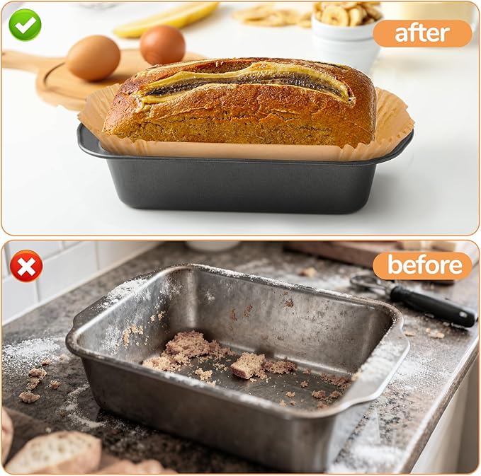 Loaf Pan Liners,2lb Loaf Pan Liners for Baking Bread 9x5, Loaf Pans Parchment Liners,150pcs Non-Stick Parchment Paper for Loaf Pans,Loaf Liners for Baking
