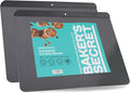 Baker's Secret 2pcs Insulated Cookie Sheet Cookie Tray 16" x 14", Carbon Steel Insulated Double Wall, for Baking Roasting Cooking, Dishwasher Safe Home Baking Supplies PFOA, PFOS, PTFE free