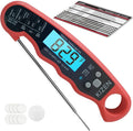 KIZEN Instant Read Meat Thermometer Digital - Food Thermometer for Cooking, Grill, Oven, BBQ - IP67 Rated Waterproof - Large Backlit Display and Magnetic Back