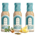 SideDish Zesty Greek Vinaigrette (Pack of 3) - Seed Oil, Dairy & Gluten Free Salad Dressing w/Avocado Oil - Refined Sugar Free, Healthy Greek Salad Dressing - Balsamic Paleo Marinade for Dips, Spread