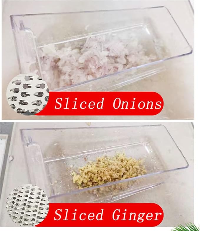 HYWHUYANG Cheese Grater, Reversible Box Grater with Two Sides, Food Grater with Storage Container, Vegetable Garlic Chopper Tool, Stainless Steel Grater for Kitchen