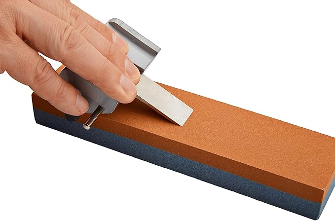 Bora 8 inch Sharpening Stone For Knife Sharpening, Two Sided Whetstone Fine Coarse Combination Aluminum Oxide Wet Stone for Honing Woodworking Tools 501060