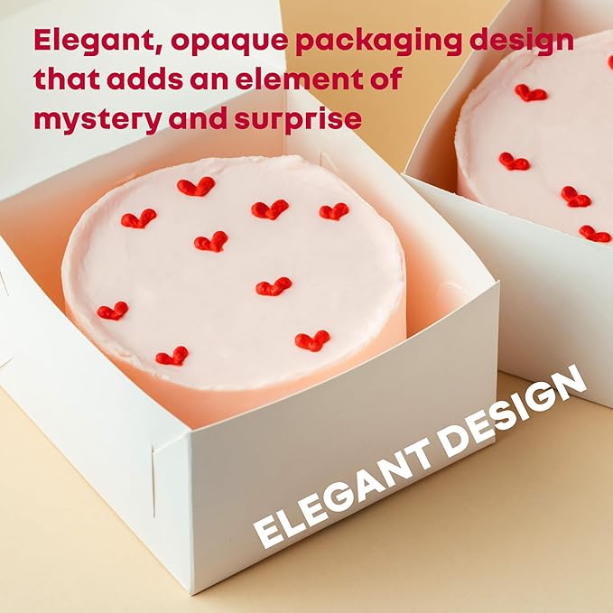 14x14x6 White Cake box, Premium Bakery Boxes, One piece, Perfect for packaging and selling cakes, donuts, cookies, and muffins, Pack of 50