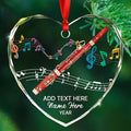 Personalized Bassoon Instrument Glass Xmas Ornament Gift, Customized Bassoon Player Christmas Keepsake Ornament with Text Year Name, Unique Bassoons Musical Instrument Glass Christmas Ornaments 2025