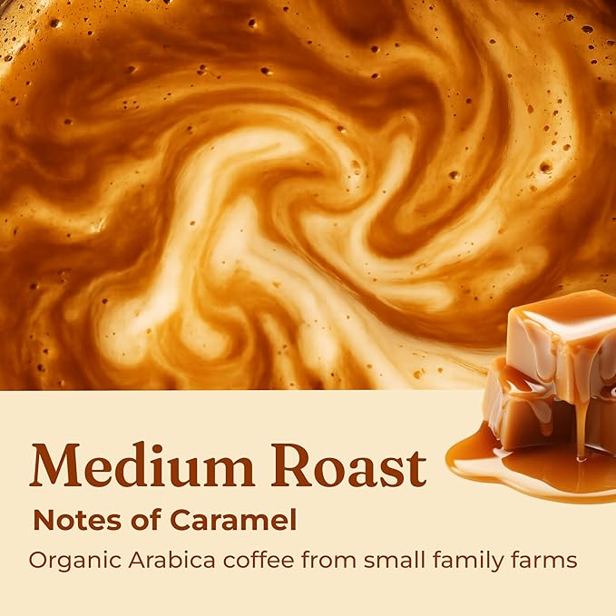 Four Sigmatic Organic Balance Adaptogen Ground Coffee | Medium Roast USDA Organic Coffee with Ashwagandha, Chaga Mushroom, Eleuthero and Tulsi for Focus and Energy Boosting | 12oz Bag