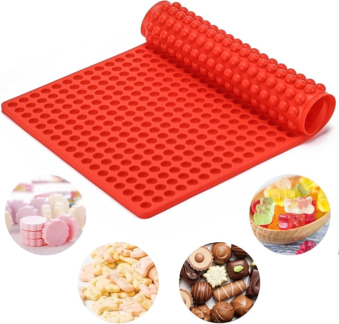 2 Pcs Mini Round Silicone Molds, 468 Cavity Semi Sphere Molds for Homemade Chocolate Chips, Candy, Baking, Wax Melts Beads, Ice Balls, Dog Training Treats