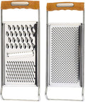 2 Pack Cheese Grater,Stainless Steel Zester Set of 2, Kitchen Flat Handheld Grater For Cheese, Chocolate, Spices, And Potato, Zucchini, Carrot, Apple (B style color)