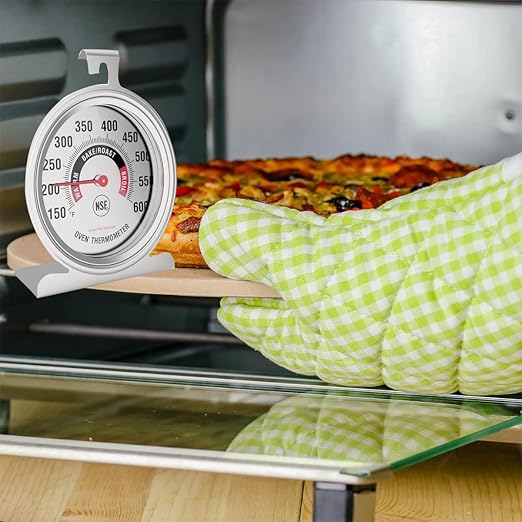 Efeng Large 3.5" Oven Thermometers for Gas/Electric Oven with Large Hanger&Base,Safety Leave-in Oven,Easy to Read Number,No Fading Color for Long time Cooking