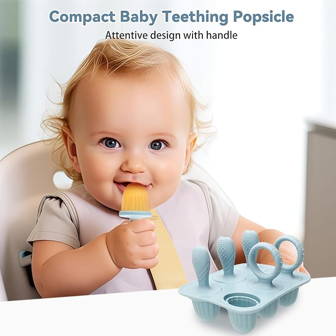 Silicone Baby Popsicle Molds with Sticks, Mini Popsicles Molds for Babies Breastmilk Popsicle Molds for Teething Relief, Frozen Treats Maker Popsicle Maker Ice Pop Mold for Toddlers Kids