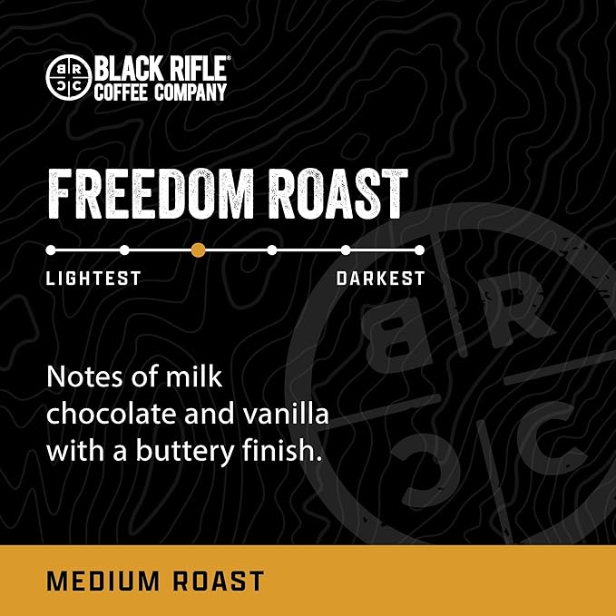 Black Rifle Coffee Company Freedom Blend, 12 Count, Medium Roast K Cups - Single Serve K Cups Coffee Pods - Kcup Pods Compatible with Keurig 1.0 & 2.0 - Made from Arabica Beans