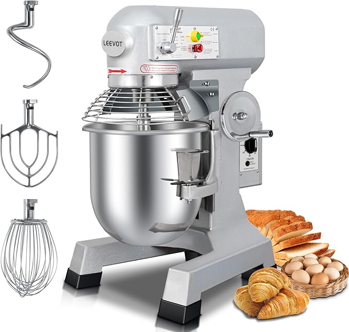 20 QT Stand Mixer, Commercial Industrial Grade Kitchen Electric Food Mixer with Stainless Steel Bowl, 3 Types of Mixing Tools, Built for Professional Baking: Effortlessly Handles Large Recipes