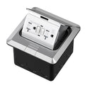 KYHSHJ Pop Up Floor Electrical Outlet with 20 Amp Stainless Steel GFCI Tamper Receptacle Outlet， Corrosive Resistant Hardware，ETL Listed,Silver
