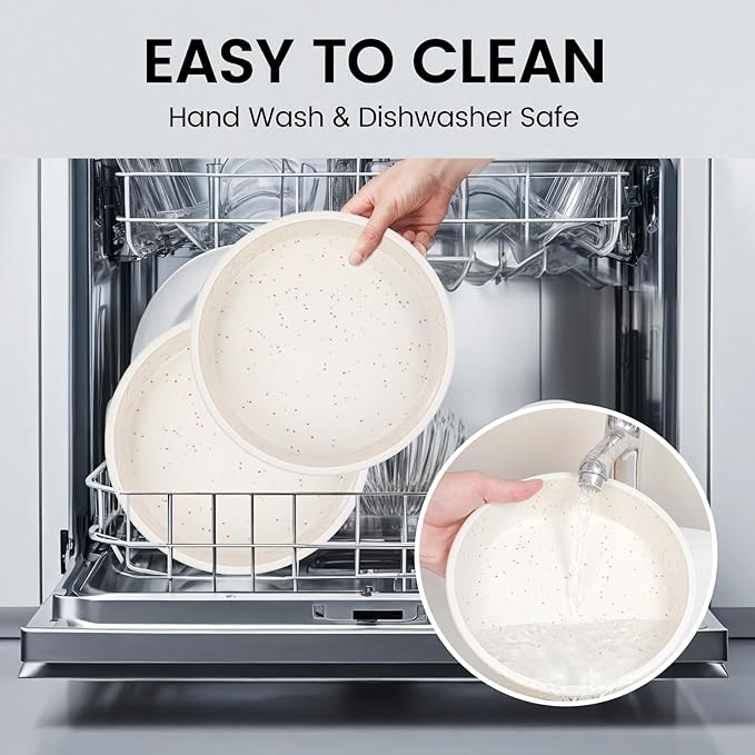 Vinino 6 Inch Silicone Round Cake Pan with Metal Reinforced Frame, Nonstick Silicone Springform Pan for Baking Suitable for Making Layers, Cheese & Chocolate Cakes