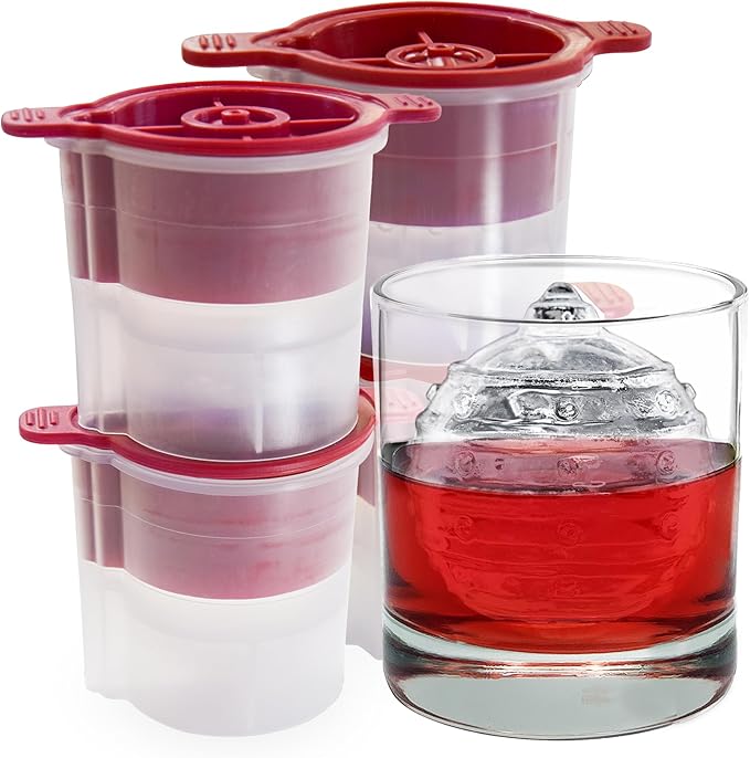 Tovolo Christmas Ornament Ice Molds, Odor and BPA Free - Dishwasher Safe, Set of 4, Ornament