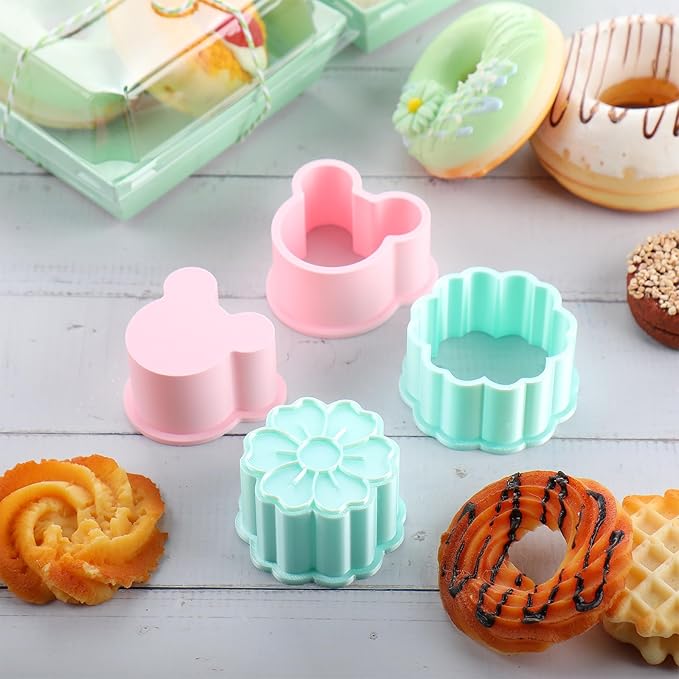 Cake Pop Cutter and Pusher Set - Flower and Mouse 3D Printed Mold Shapes Press | Baking Tools for Home, Birthday, Wedding Desserts | Reusable Design