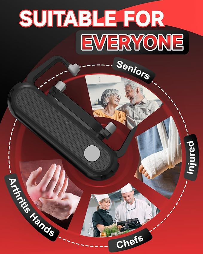 One Touch and High Torque Electric Jar Opener, Hands-Free Jar Opener for Seniors, Arthritis and Weak Hands, Fits Most Jar Sizes, Battery Operated Bottle Opener Essential Kitchen Tool, Grey+Black