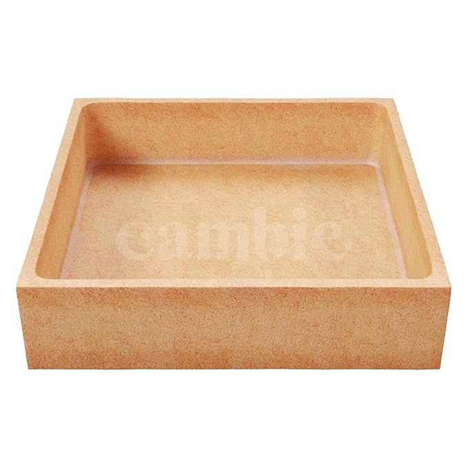 Cambie Large Square Vanilla Tart Shells, 71mm (2.8") Diameter, French Style Tart Shells, White Chocolate Coating, Pack of 24