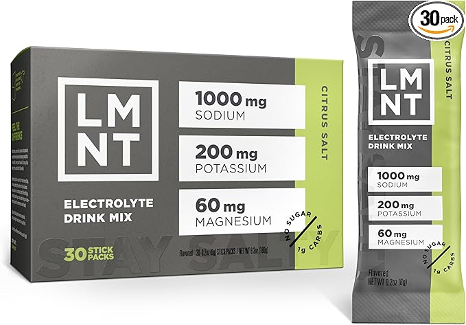 LMNT Zero Sugar Electrolytes - Citrus Salt | Drink Mix | 30-Count