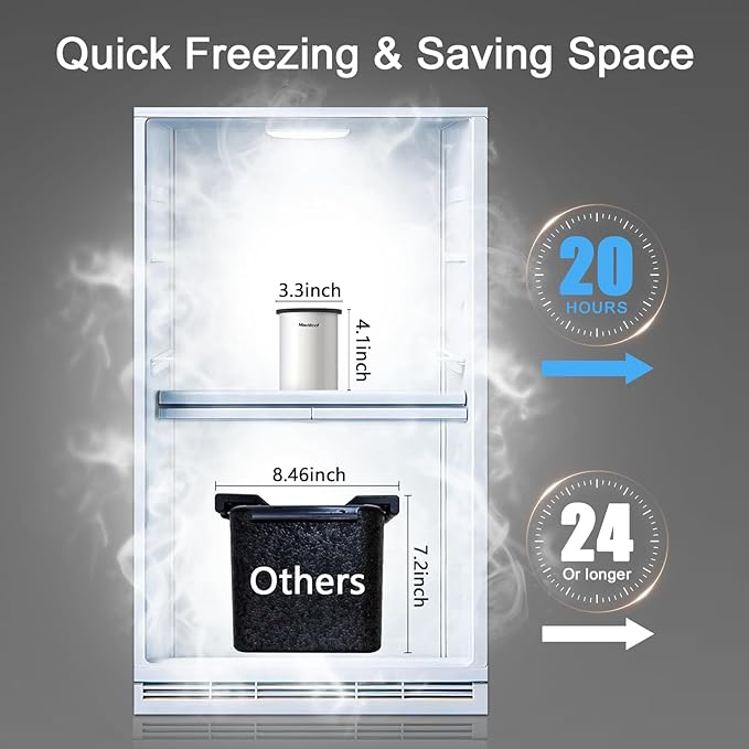 Clear Ice Cube Maker, 2.5 Inch Stainless Steel Crystal Large Clear Ice Ball Maker, Silicone Ice Cube Mold for Cocktails, Drinks & Bourbon, Whiskey Gifts for Men (2 Pack)