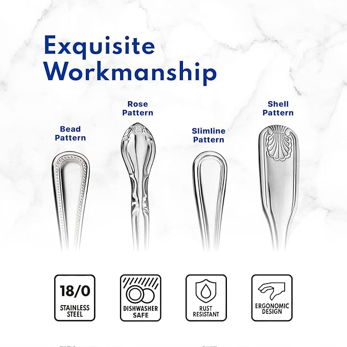 New Star Foodservice 1029734 Bead Pattern, 18/0 Stainless Steel, Salad Fork, 6.6-Inch Set of 12