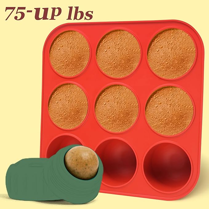 9-Cavity Silicone Frozen Dog Treat Mold for Woof Pupsicle & Power Chewer Pupsicle XL 75 lbs and Up, Reusable Frozen Dog Treat Tray Mold for Pupsicle Toy