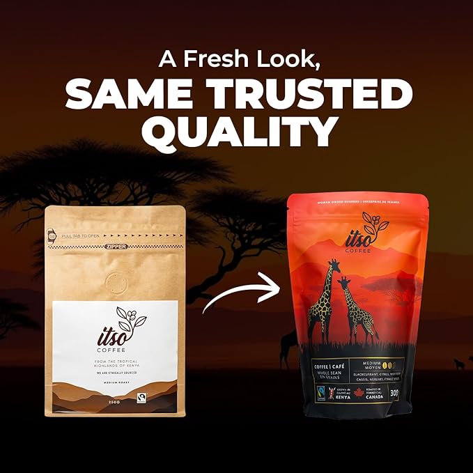 Medium Roast Whole Bean Coffee – Smooth & Balanced Arabica for Espresso, Cold Brew & Pour Over – Fresh Roasted Specialty Kenyan AA Beans – 250g Bag