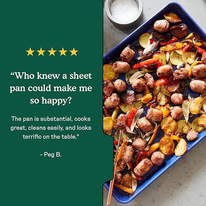 Great Jones Holy Sheet Pan (Pepper) | Nonstick, Half-Sheet Pan | Aluminized Steel, 18.5" x 13.5" | For Baking, Roasting, & Broiling | Premium Bakeware with Even Heat Distribution | Dishwasher-Safe