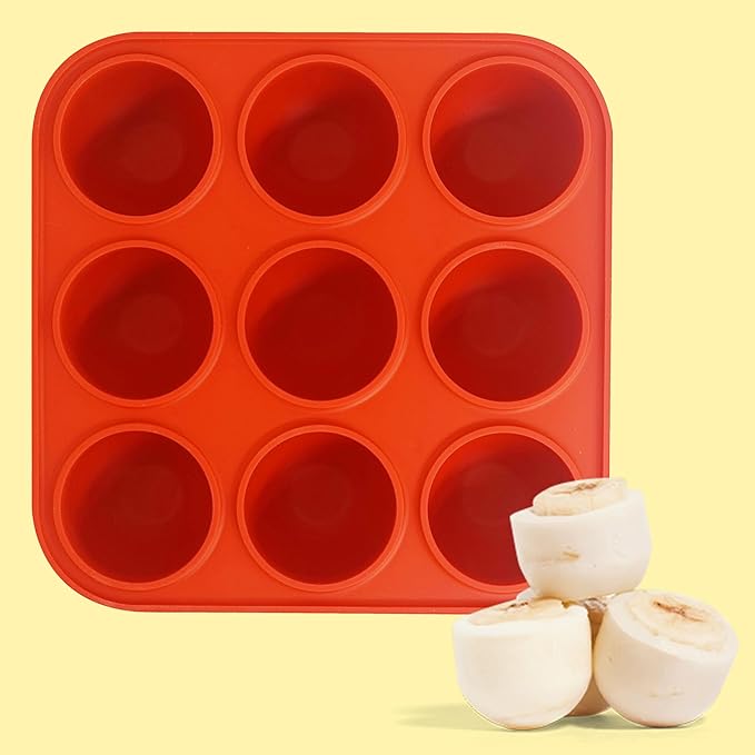 9-Cavity Silicone Frozen Dog Treat Mold for Woof Pupsicle & Power Chewer Pupsicle Large 25-75lbs,Reusable Frozen Dog Treat Tray Mold for Pupsicle Toy