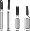 4Pcs Stainless Steel Grater for Different Food Grater with Non-Slip Handle for Vegetables Cheese Shredder and Lemon
