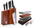 The Gladiator Series Elite 8-Piece Knife Block Set Gift Set Bundled with The Dalstrong Premium, Extra-Large Whetstone Kit - #6000/#1000 Grit with Stand