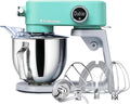 All-Metal Stand Mixer 5.3-Quart - Professional Kitchen Electric Food Mixer with Stainless Steel Mixing Bowl & Attachments for Baking, Dough & Cake, 8-Speed Control & Timer (Blue)