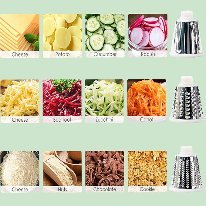 Cheese Grater with Handle, Multifunctional Manual Rotary Cheese Grater - Cheese Shredder Easily Chop Carrots, Potatoes, Vegetables and Fruits and Easy to Clean(red)