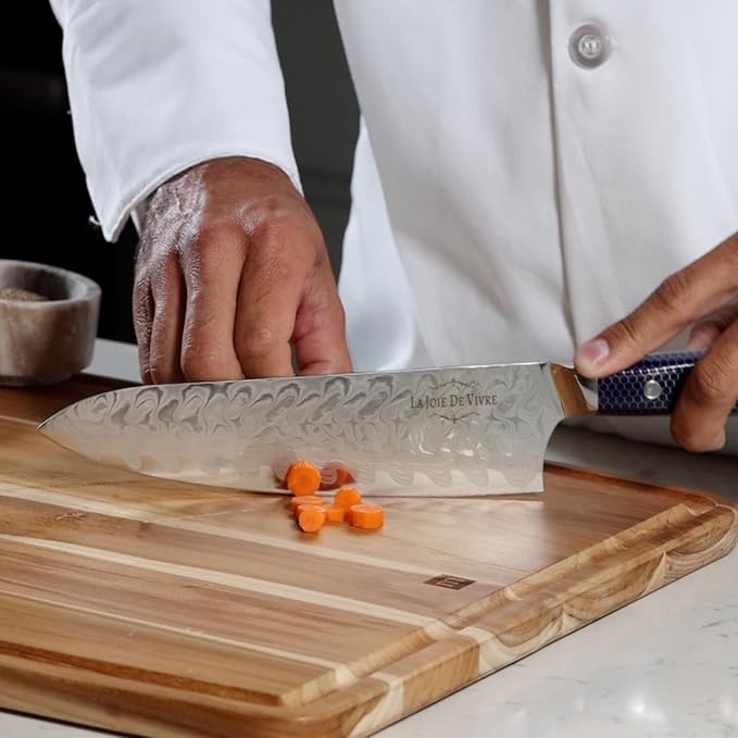 AUS-10 Damascus Chef Knife – 8 Inch Japanese Kitchen Knife, 67-Layer Steel, Ultra-Sharp Blade, Ergonomic Blue Resin Handle, Gift Box Included
