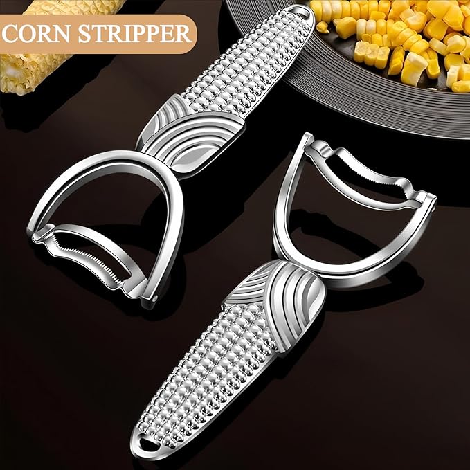 Stainless Steel Corn Peeler for Corn on the Cob Corn Kernel Stripper Remover Dishwasher Safe