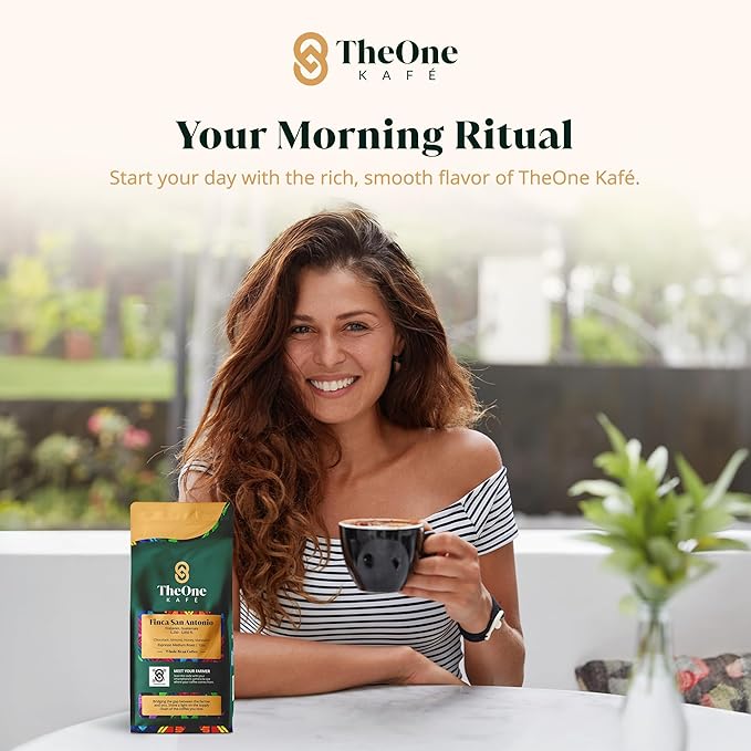 TheOne Kafé Guatemala Medium Roast Whole Bean Coffee – Organic, Single Origin, Premium Specialty Coffee, Ethically Sourced, Smooth & Rich Flavor – Fresh Roasted for Espresso, Drip, Pour Over – 12 oz