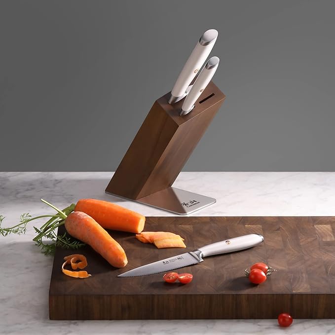 Cangshan L1 Series 4-Piece HUA Knife Block Set, Forged German Steel, White, 1026986