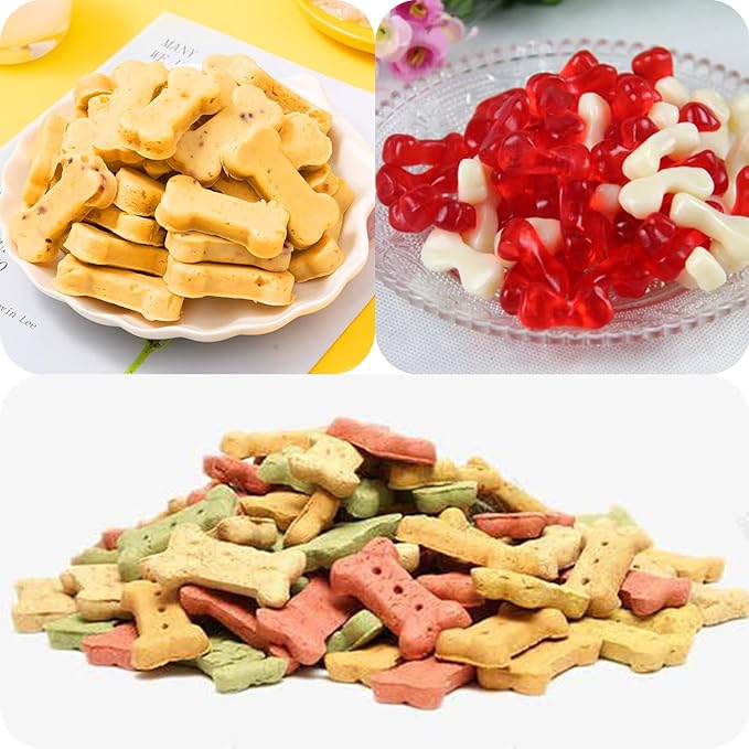 2 PCS Silicone Molds,Dog Treat Molds for Baking,Non-Stick Gummy Molds,Silicone Dog Bone Molds for Chocolate, Candy,Pudding, Jelly,Ice Cube,Biscuits,Puppy Dog Treats Mold