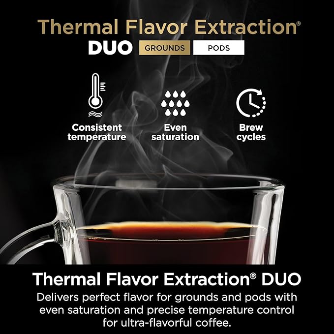 Ninja | Drip Coffee Maker | DualBrew Pro Hot & Iced Coffee | Compatible with K-Cup Pods | 3 Brew Styles (Classic, Rich, & Iced) | 70oz Removable Reservoir & Dishwasher Safe | Black | 14-Cup (Renewed)