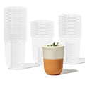 TOSSWARE NATURAL Arc - Plant Based Cups 16 oz - Plastic Alternative Cups for Parties, Bachelorettes, Weddings - Recyclable Clear Cold Cups - Set of 1000
