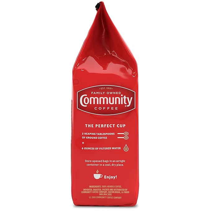 Community Coffee Breakfast Blend Whole Bean Coffee, Medium Roast, 12 oz Bag (Pack of 2)