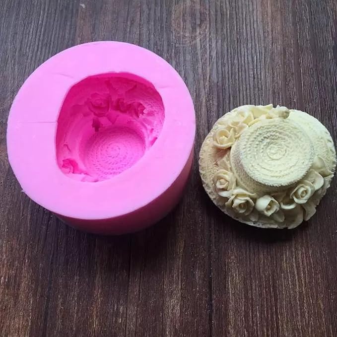 Sun Hat Silicone Mold for Fondant Chocolate Candy Cake Decoration Baking Pastry Tools Silicone Soap Mold Resin Polymer Clay Mold