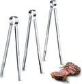 Chengu 3 Pieces 8.7 Inch,10inch,11.7inch Kitchen Tongs Set Stainless Steel Tongs Buffet Tongs Metal Utility Cooking Tong for Cooking Serving Barbecue Thanksgiving Halloween Christmas