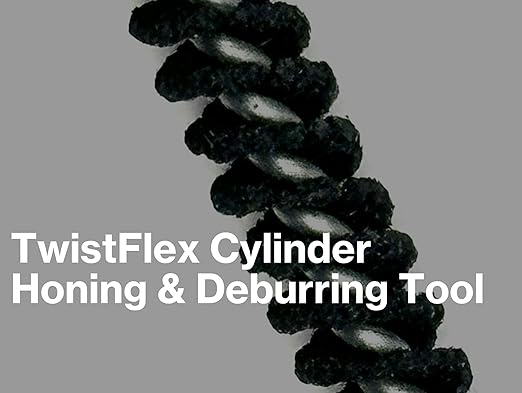 TwistFlex 15/16" 320SC Cylinder Hone, 0.9375” (23.8mm) Flexible Cylinder Honing & Deburring Tool for Hole Diameters 0.875"- 0.938“, 320 Grit Silicon Carbide, Pack of 1