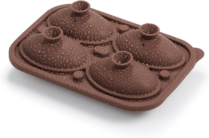 Novelty American Football Gifts Ball Ice Maker Mold, 2.2" Large Sphere Round Ice Cube Mold for Cocktails, Whiskey, Bourbon, Fun Shapes Big Whiskey Ice Cube Mold Gifts