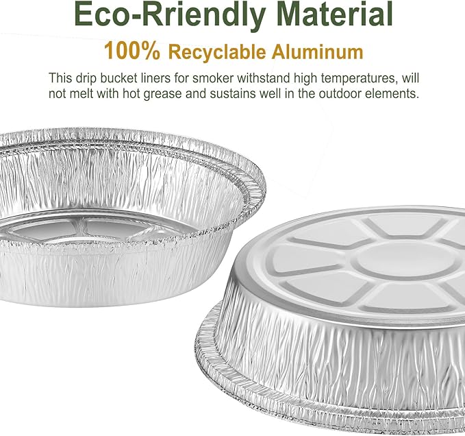8" Aluminum Foil Pans without Lids 50 Pack of 33.8 oz,Heavy Duty Disposable Containers for Roasting,Storing,Baking,Cooking,Recyclable