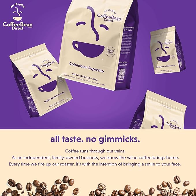 Coffee Bean Direct Dark Kenya AA, Whole Bean Coffee, Dark Roast, 5 Pound Bag (Pack of 1)